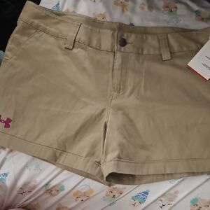 Under Armour Women's Tan Shorts Brand New With Tags.